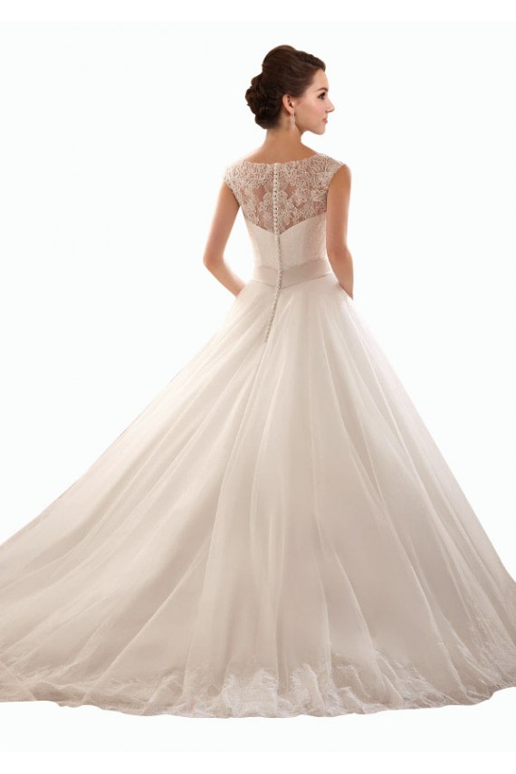 Bianco Abito da ballo Tulle Pizzo Abiti da sposa AllIngrosso