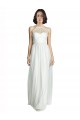 Bianco Linea A Capestro Alto Collo Tulle Lunga Abiti da damigella donore AllIngrosso