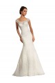 Bianco Stile sirena Barca Pizzo Abiti da sposa AllIngrosso