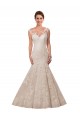 Bianco Stile sirena Illusione Pizzo Abiti da sposa AllIngrosso