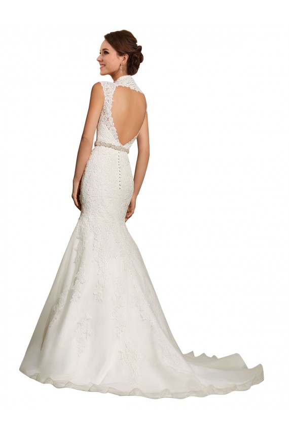 Bianco Stile sirena Innamorato Tulle Pizzo Abiti da sposa AllIngrosso