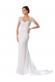 Bianco Tubino Innamorato Chiffona Pizzo Abiti da sposa AllIngrosso