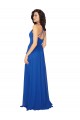Blu Reale Linea A Scollatura a V Chiffona Lunga Abiti da damigella donore AllIngrosso