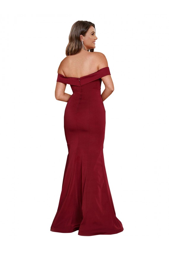 Borgogna Stile sirena Spandex Lunga Formali Abiti da damigella donore / Abiti da sera / Abiti da ballo AllIngrosso