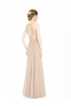 Champagne Linea A Capestro Alto Collo Chiffona Pizzo Lunga Abiti da damigella donore / Abiti da ballo AllIngrosso