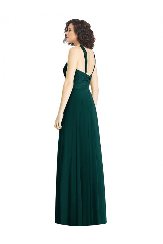 Evergreen Linea A Capestro Chiffona Lunga Abiti da damigella donore AllIngrosso