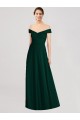 Evergreen Linea A Scollatura a V Chiffona Lunga Abiti da damigella donore AllIngrosso