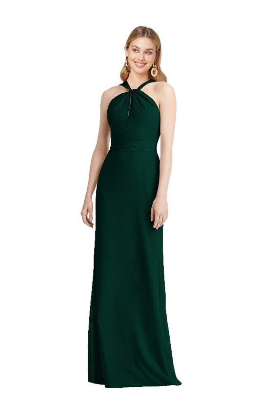 Evergreen Tromba Capestro Chiffona Lunga Abiti da damigella donore AllIngrosso