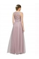 Light Lilac Linea A Innamorato Tulle Pizzo Lunga Abiti da damigella donore AllIngrosso