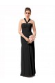 Nero Stile sirena Capestro Chiffona Lunga Abiti da damigella donore AllIngrosso