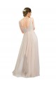 Rosa Linea A Scoop Tulle Lunga Abiti da damigella donore AllIngrosso