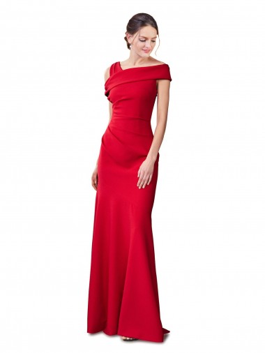 Rosso Stile sirena Crespo Elastico Lunga Formali Abiti da damigella donore / Abiti da sera / Abiti da ballo AllIngrosso