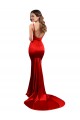 Rosso Stile sirena Innamorato Raso Elastico Lunga Formali Abiti da damigella donore / Abiti da sera / Abiti da ballo AllIngrosso
