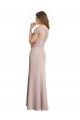 Stile sirena Scoop Alto Collo Chiffona Pizzo Lunga Abiti da damigella donore AllIngrosso