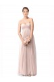 Vintage Rose Linea A Innamorato Tulle Lunga Abiti da damigella donore AllIngrosso