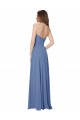 Windsor Blu Linea A Senza spalline Chiffona Lunga Abiti da damigella donore AllIngrosso