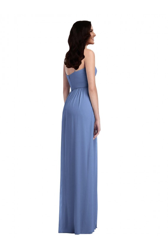 Windsor Blu Linea A Sottili Chiffona Lunga Abiti da damigella donore AllIngrosso